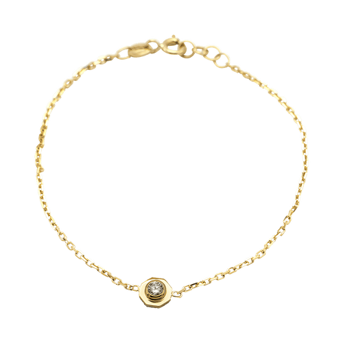  Octavia solitaire bracelet - Octavia 18K Gold Lab-Grown Diamond Solitaire Bracelet -  The Future Rocks -    1 