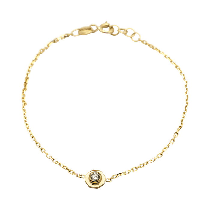  Octavia solitaire bracelet - Octavia 18K Gold Lab-Grown Diamond Solitaire Bracelet -  The Future Rocks -    1 