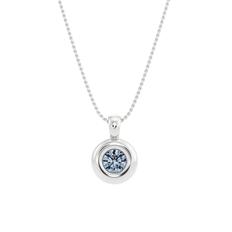 Orapa azul necklace - 18K gold lab-grown blue diamond necklace - The Future Rocks