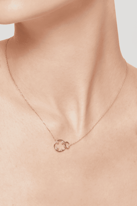  Orbit pink necklace - Lab-Grown Pink Diamond Orbit Pendant Necklace -  The Future Rocks  -    2 