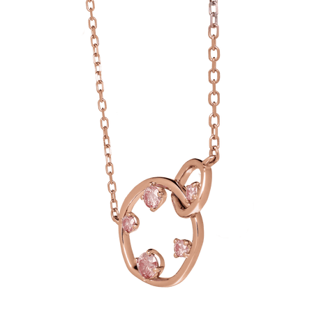  Orbit pink necklace - Lab-Grown Pink Diamond Orbit Pendant Necklace -  The Future Rocks  -    4 