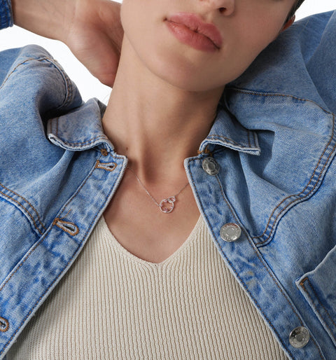  Orbit pink necklace - Lab-Grown Pink Diamond Orbit Pendant Necklace -  The Future Rocks  -    5 