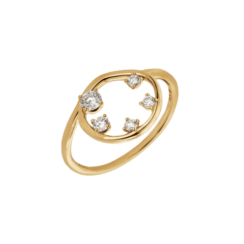  Orbit ring - Lab-Grown Diamond Orbit Ring -  The Future Rocks  -    4 