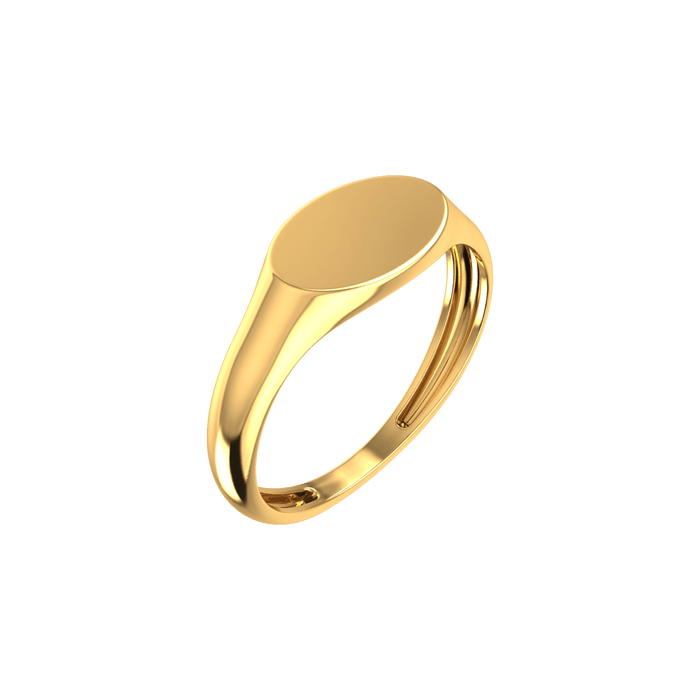  Oval essential signet ring - 18K Recycled Gold Oval Essential Signet Ring -  The Future Rocks -    1 