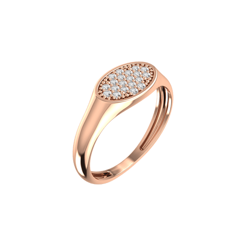 Oval Pave Signet Ring - The Future Rocks
