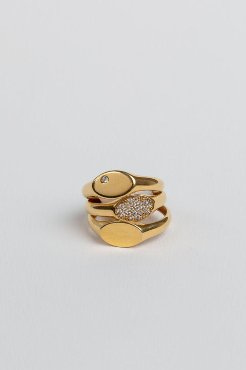 Oval Pave Signet Ring - The Future Rocks