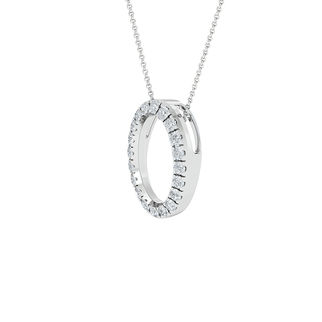  Oval pendant necklace - 18K Gold Lab-Grown Oval Diamond Pendant Necklace -  The Future Rocks -    5 