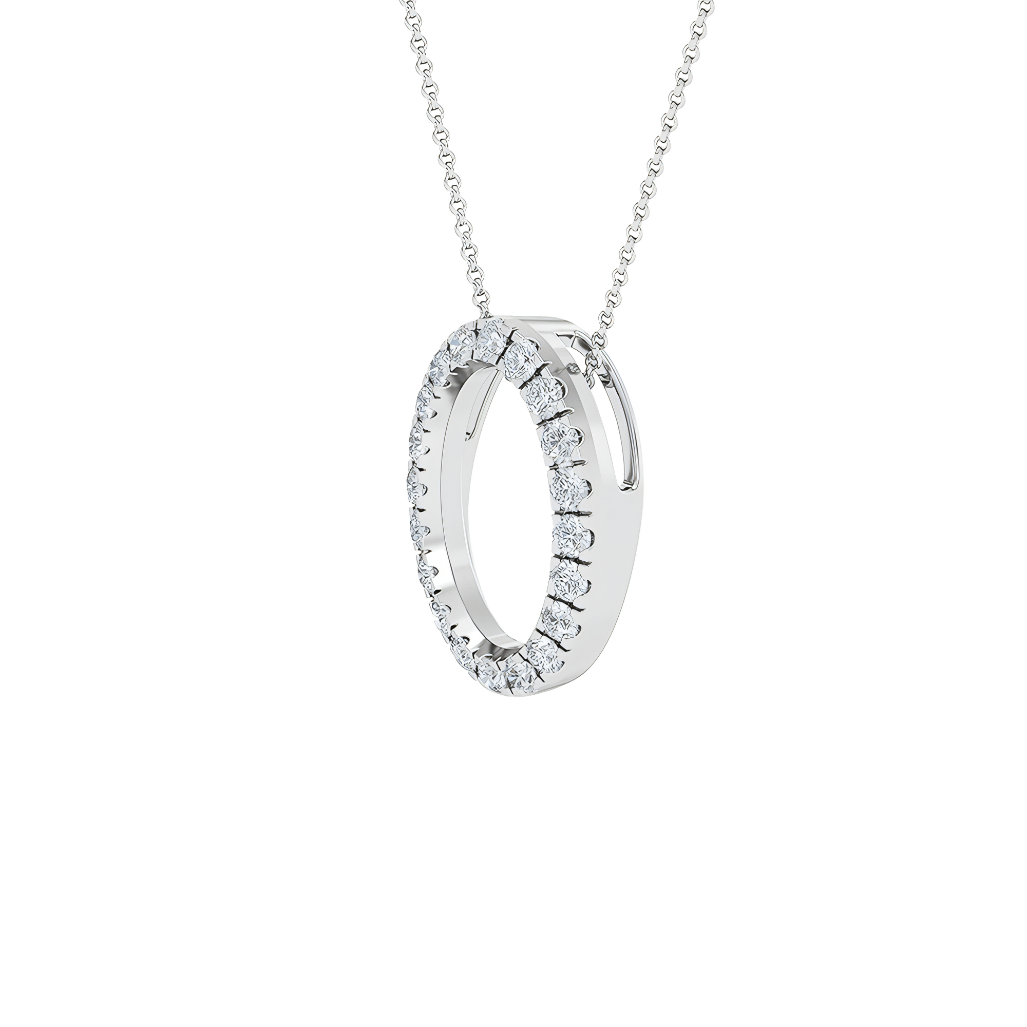  Oval pendant necklace - 18K Gold Lab-Grown Oval Diamond Pendant Necklace -  The Future Rocks -    5 