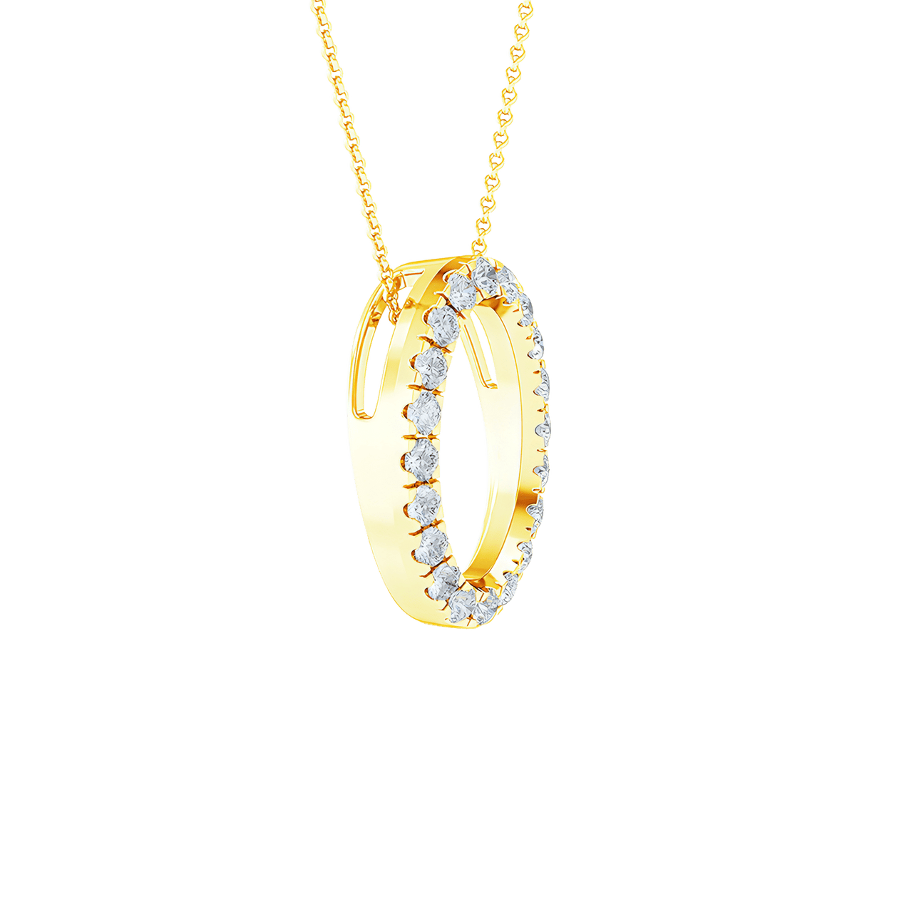  Oval pendant necklace - 18K Gold Lab-Grown Oval Diamond Pendant Necklace -  The Future Rocks -    3 