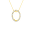  Oval pendant necklace - 18K Gold Lab-Grown Oval Diamond Pendant Necklace -  The Future Rocks  -    1 