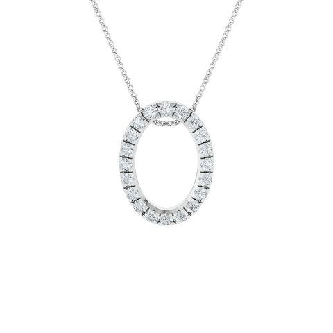  Oval pendant necklace - 18K Gold Lab-Grown Oval Diamond Pendant Necklace -  The Future Rocks  -    4 
