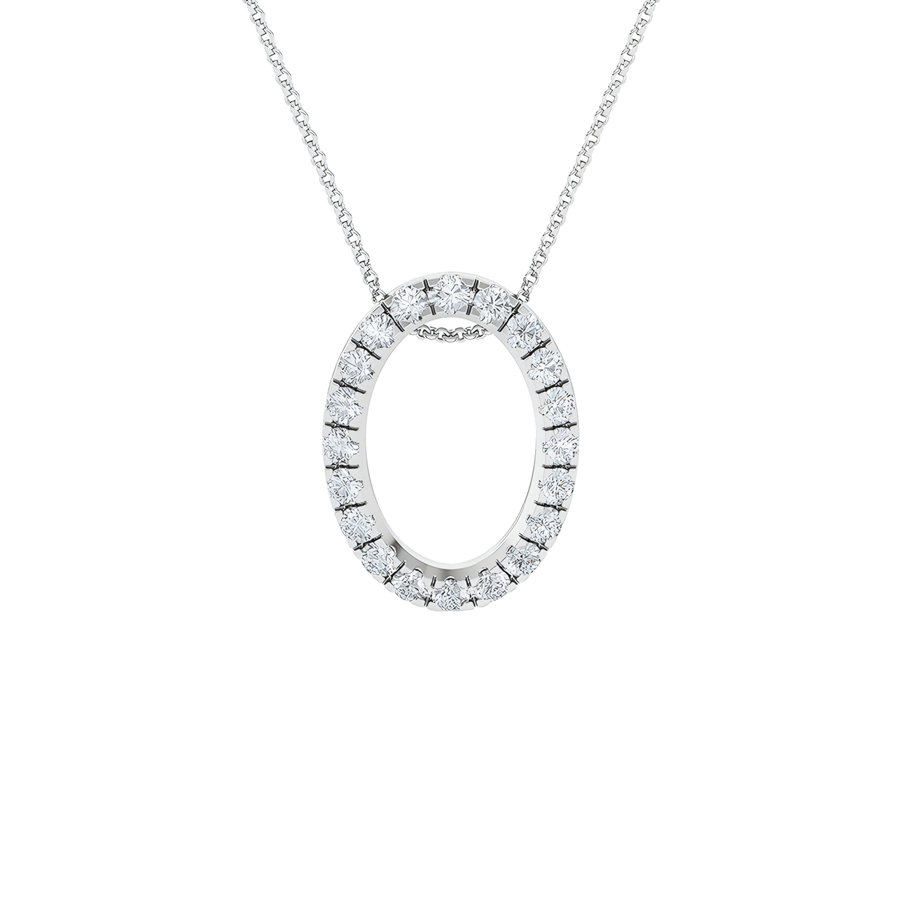  Oval pendant necklace - 18K Gold Lab-Grown Oval Diamond Pendant Necklace -  The Future Rocks -    4 