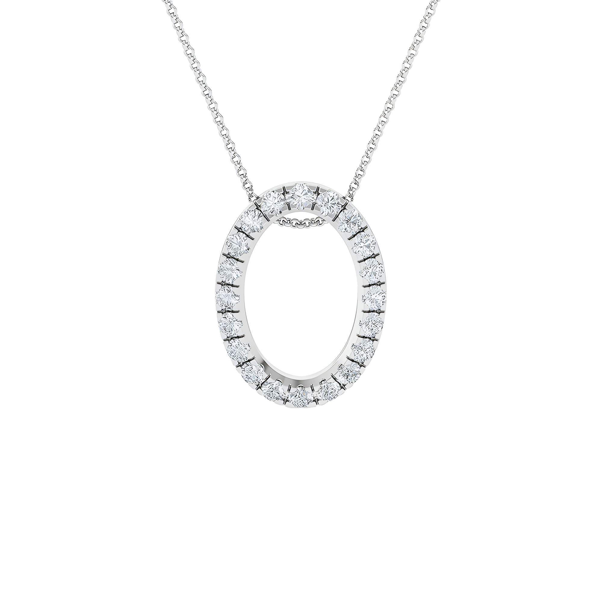 Oval pendant necklace - 18K Gold Lab-Grown Oval Diamond Pendant Necklace -  The Future Rocks -    4 