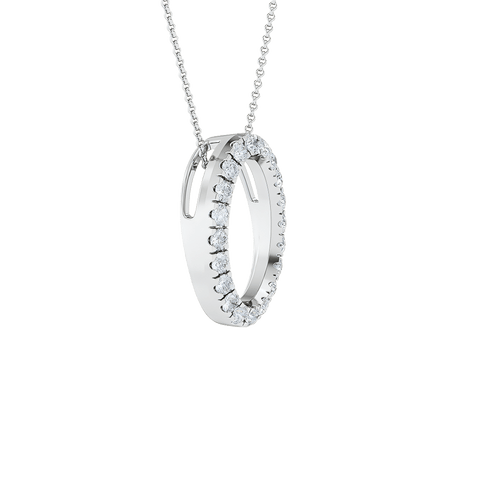 Oval pendant necklace - 18K Gold Lab-Grown Oval Diamond Pendant Necklace -  The Future Rocks  -    6 