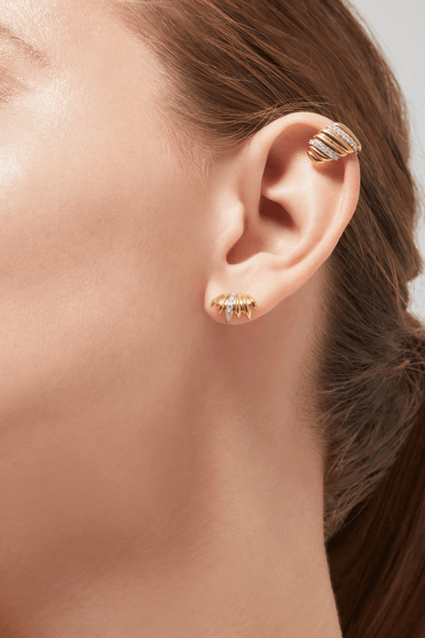  Palm ear cuff - 18K Recycled Gold Vermeil Palm Ear Cuff -  The Future Rocks  -    2 