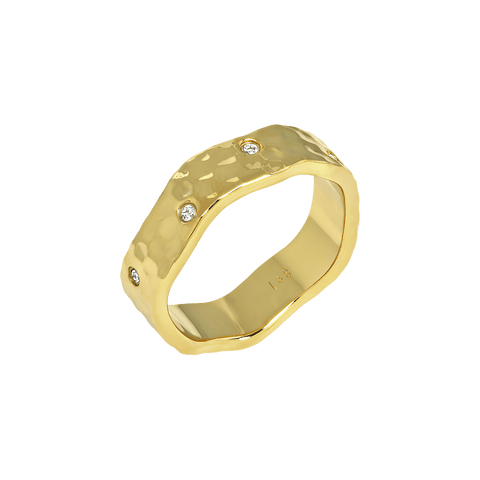  Palm formed ring - 18K Recycled Gold Vermeil Palm Formed Ring -  The Future Rocks  -    2 