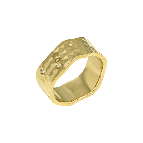  Palm formed statement ring - 18K Gold Vermeil Palm Formed Statement Ring -  The Future Rocks  -    2 