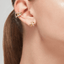  Palm mini hoop earrings - 18K Recycled Gold Vermeil Palm Mini Hoop Earrings -  The Future Rocks  -    5 