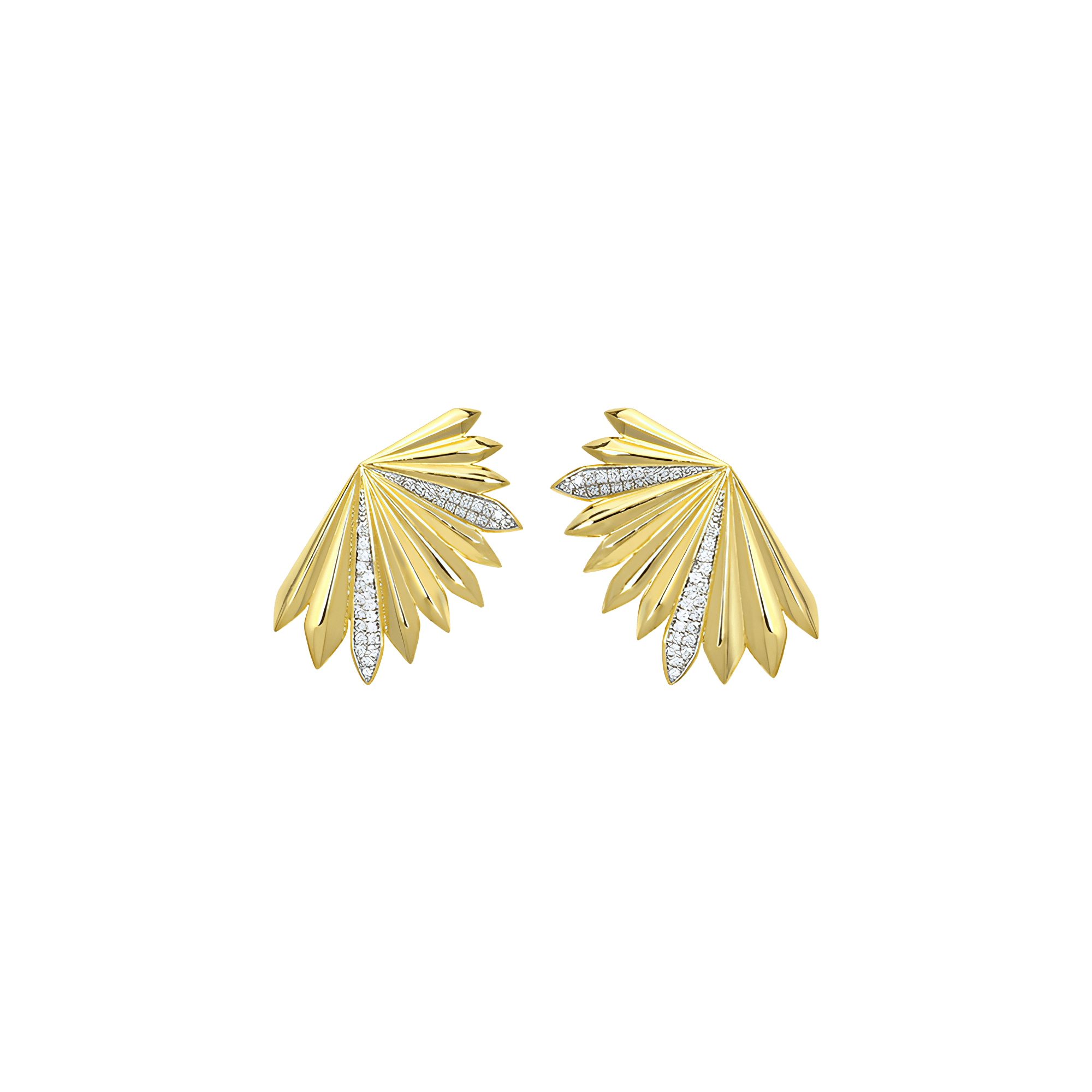  Palm statement fluted earrings - Palm statement fluted earrings -  The Future Rocks -    3 