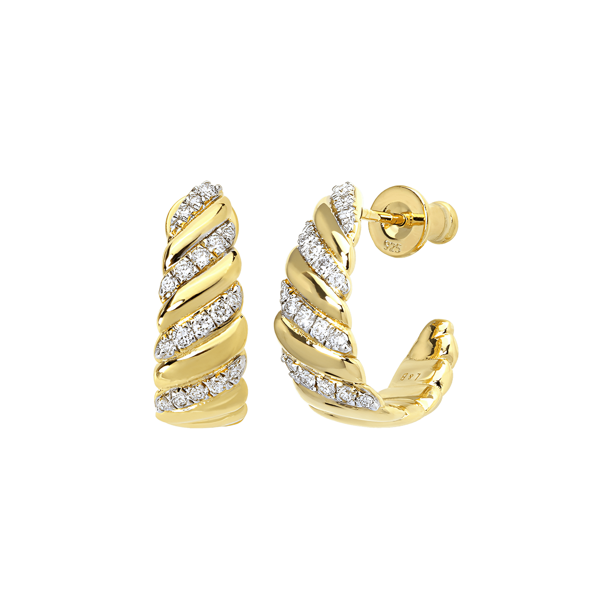  Palm twist wide hoop earrings - Palm twist wide hoop earrings -  The Future Rocks -    1 