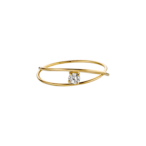  Parallax ring - 18k Recycled Gold Lab-Grown Diamond Parallax Ring -  The Future Rocks  -    1 