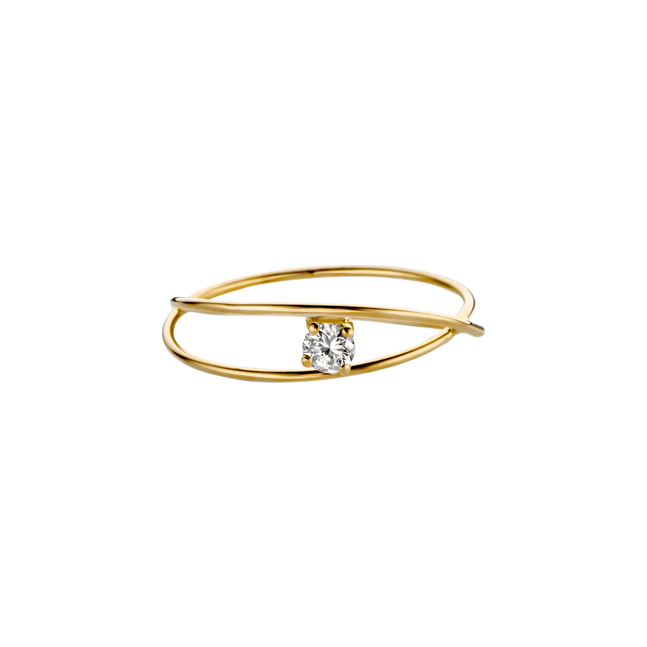  Parallax ring - 18k Recycled Gold Lab-Grown Diamond Parallax Ring -  The Future Rocks -    1 