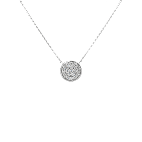 Pave disk necklace - The Future Rocks