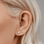  Pear piercing earring - Pear Shaped Lab-Grown Diamond Piercing Earring -  The Future Rocks  -    2 