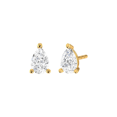  Pear solitaire earrings - Pear Shaped Diamond Stud Earrings -  The Future Rocks -    1 