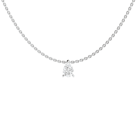  Pear solitaire necklace - Pear Shaped Lab-Grown Diamond Solitaire Necklace -  The Future Rocks  -    3 