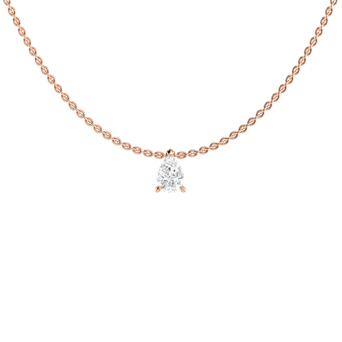  Pear solitaire necklace - Pear Shaped Lab-Grown Diamond Solitaire Necklace -  The Future Rocks  -    4 