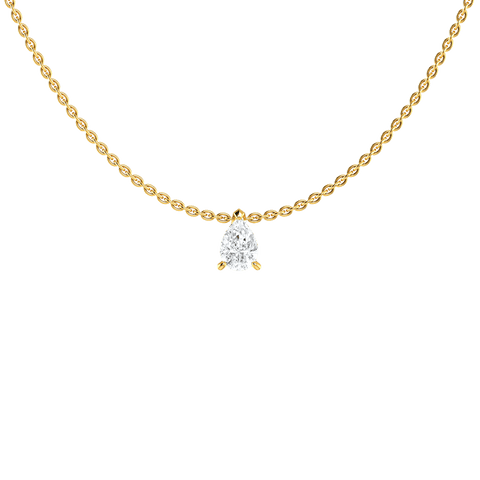  Pear solitaire necklace - Pear Shaped Lab-Grown Diamond Solitaire Necklace -  The Future Rocks  -    1 