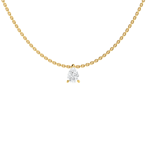  Pear solitaire necklace - Pear Shaped Lab-Grown Diamond Solitaire Necklace -  The Future Rocks -    1 