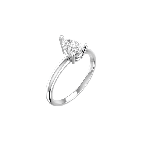 Pear solitaire ring - The Future Rocks