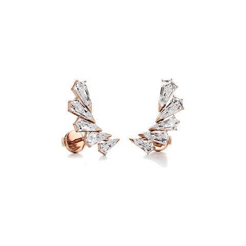  Phoenix wing petite earrings - Lab-Grown Diamond Phoenix Wing Petite Earrings -  The Future Rocks  -    3 