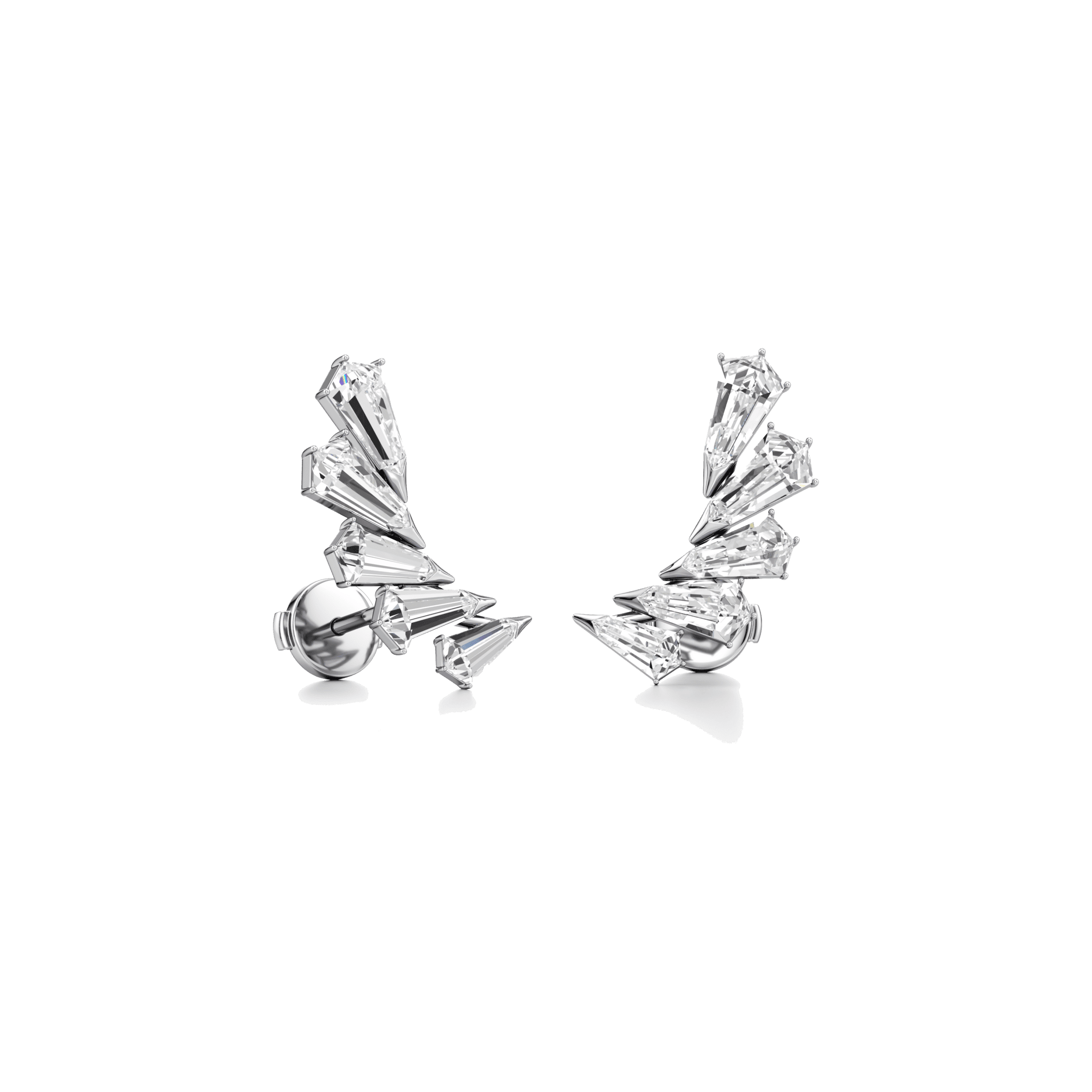  Phoenix wing petite earrings - Lab-Grown Diamond Phoenix Wing Petite Earrings -  The Future Rocks -    2 