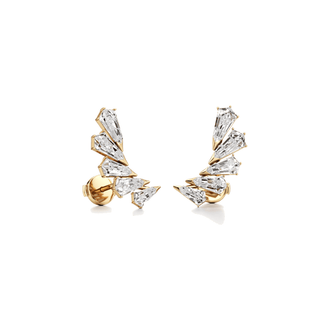  Phoenix wing petite earrings - Lab-Grown Diamond Phoenix Wing Petite Earrings -  The Future Rocks  -    1 
