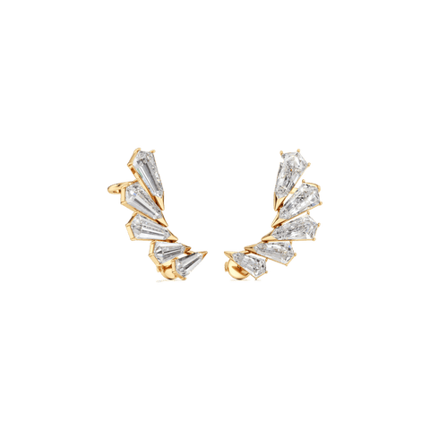  Phoenix wing statement earrings - Lab-Grown Diamond Phoenix Wing Statement Earrings -  The Future Rocks  -    1 