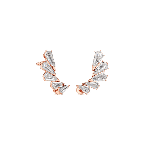  Phoenix wing statement earrings - Lab-Grown Diamond Phoenix Wing Statement Earrings -  The Future Rocks  -    3 