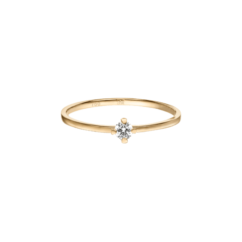  ReMind mini solitaire ring - ReMind 18K Gold Lab-Grown Diamond Mini Solitaire Ring -  The Future Rocks  -    1 