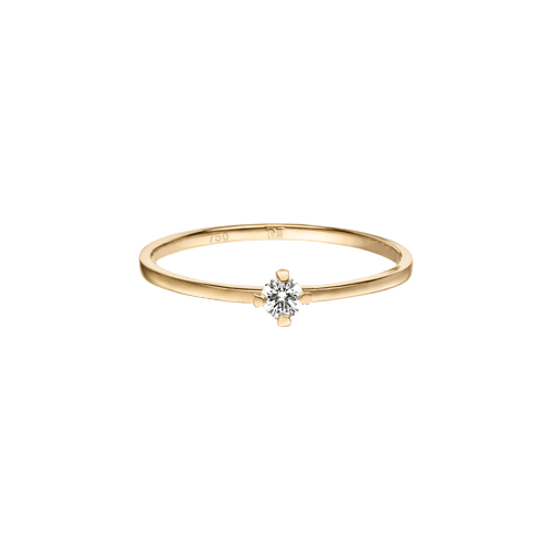  ReMind mini solitaire ring - ReMind 18K Gold Lab-Grown Diamond Mini Solitaire Ring -  The Future Rocks -    1 