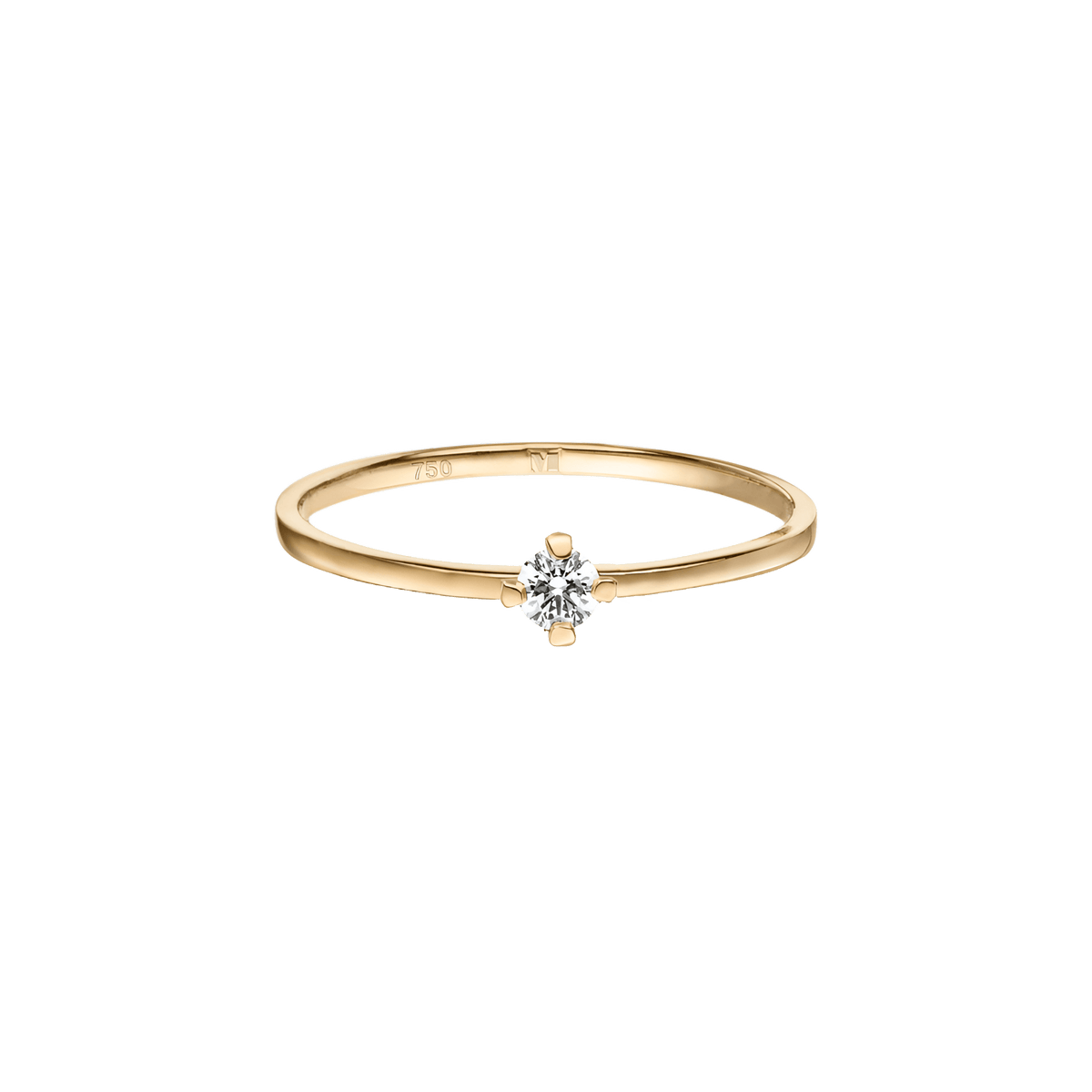 ReMind 18K Gold Lab-Grown Diamond Mini Solitaire Ring – The Future Rocks