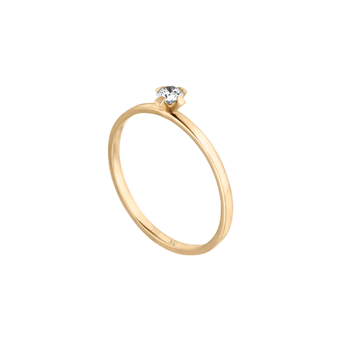  ReMind mini solitaire ring - ReMind 18K Gold Lab-Grown Diamond Mini Solitaire Ring -  The Future Rocks  -    3 