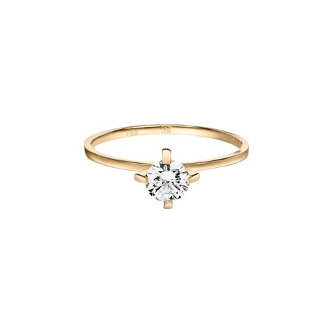  ReMind solitaire ring - ReMind 18K Gold Lab-Grown Diamond Solitaire Ring -  The Future Rocks  -    1 