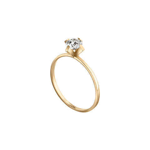  ReMind solitaire ring - ReMind 18K Gold Lab-Grown Diamond Solitaire Ring -  The Future Rocks  -    2 