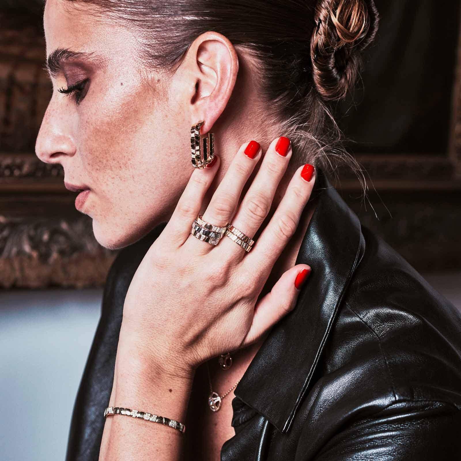  Ride+love medium pavée earrings - Ride+love medium pavée earrings -  The Future Rocks -    8 