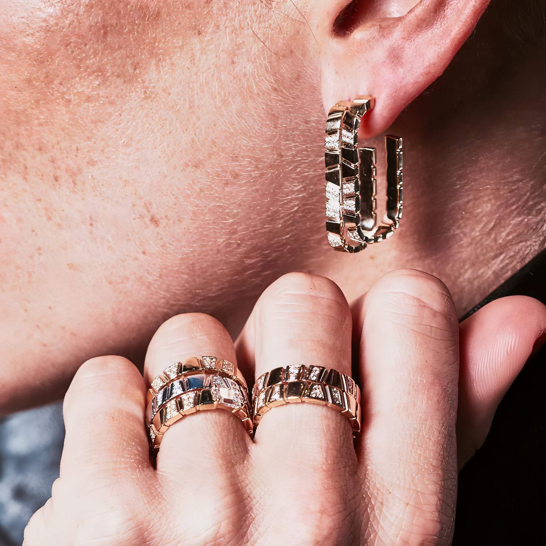  Ride+love medium pavée earrings - Ride+love medium pavée earrings -  The Future Rocks -    2 