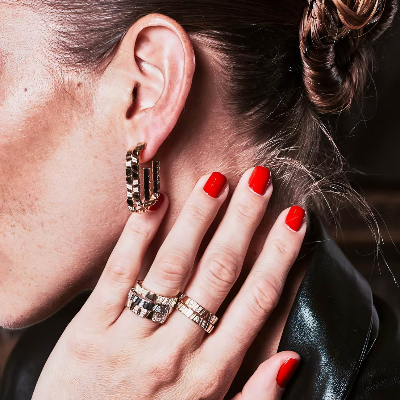  Ride+love medium pavée earrings - Ride+love medium pavée earrings -  The Future Rocks -    7 