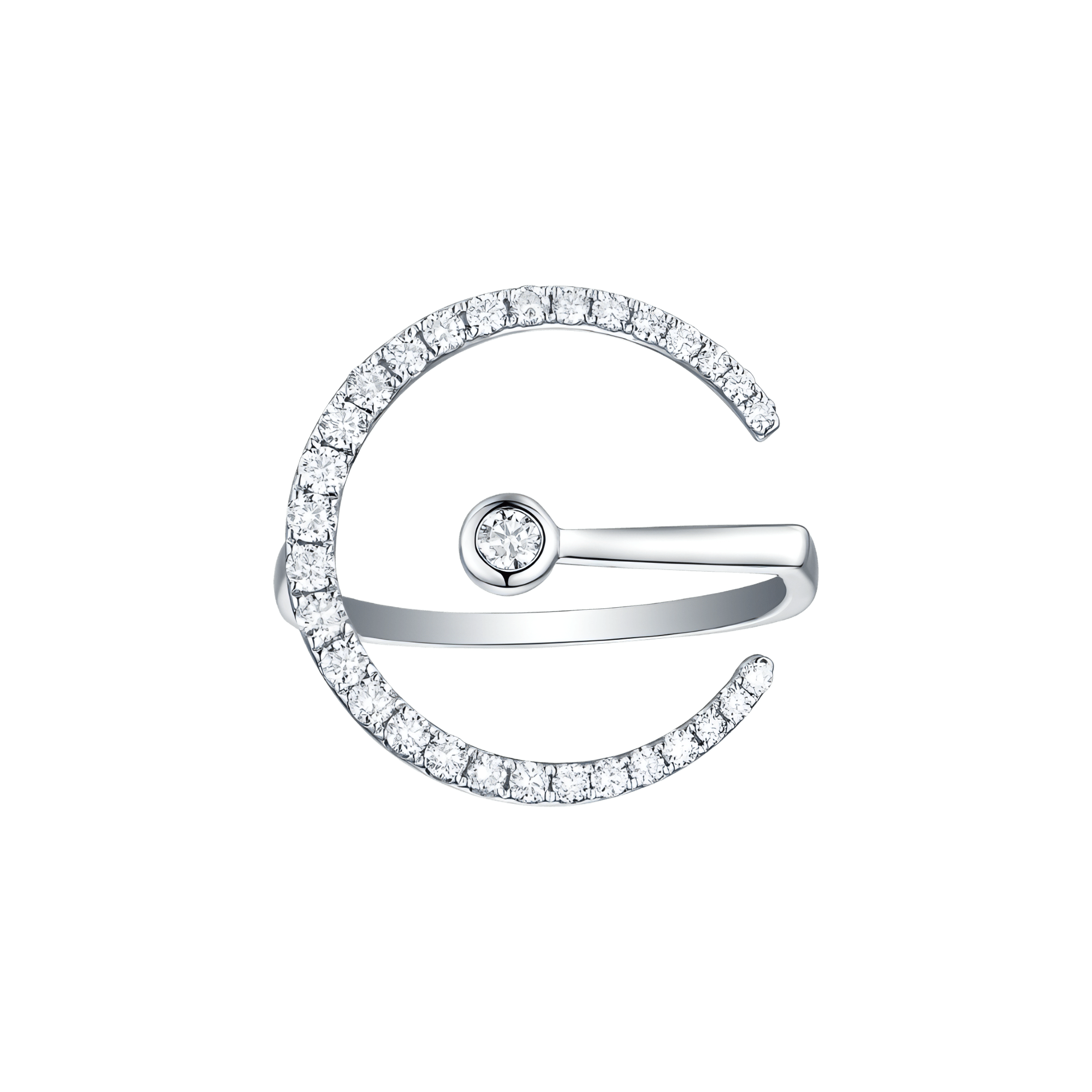 Skyline circle ring - Lab-Grown-Diamond Skyline Circle Ring -  The Future Rocks -    1