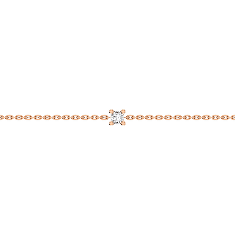  Solitaire bracelet - 18k Gold Lab-Grown Diamond Solitaire Bracelet -  The Future Rocks  -    6 